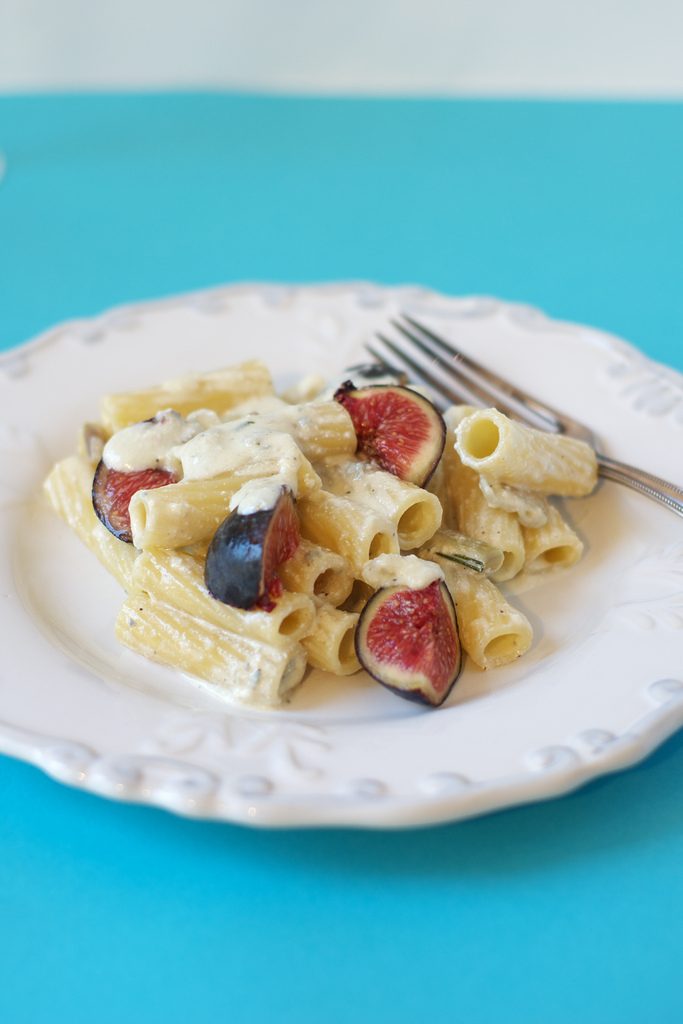 Rigatoni al gorgonzola e fichi
