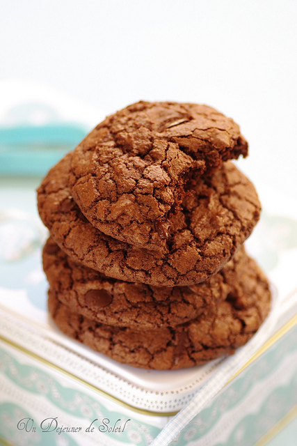 Délicieux cookies tout chocolat