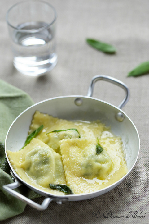 raviolis ricotta epinards beurre sauge recette italienne