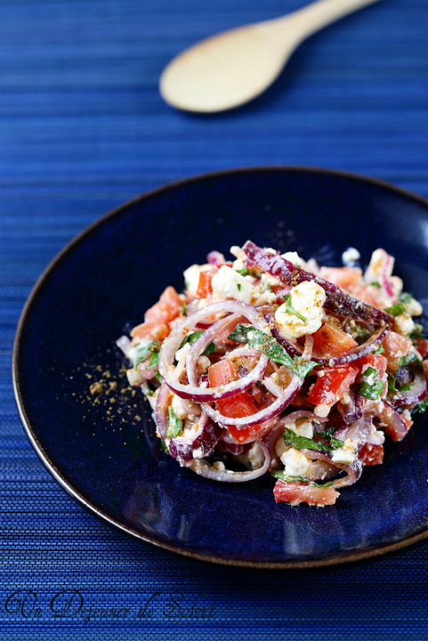 salade turque oignons feta tomates