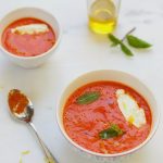 soupe froide poivrons tomate ricotta