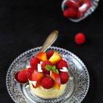 entremets melba peche framboise
