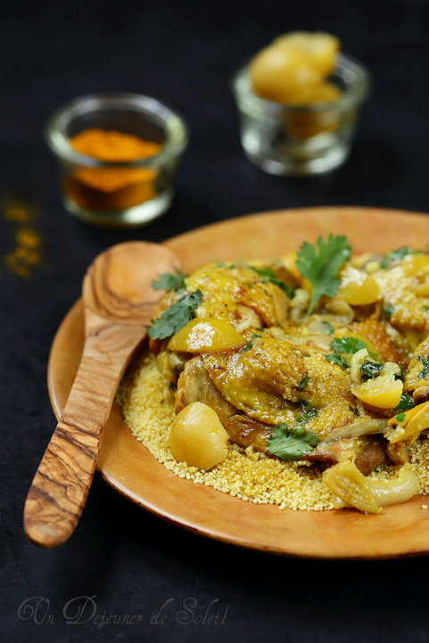 Recette Tajine de poulet au citron confit simple facile