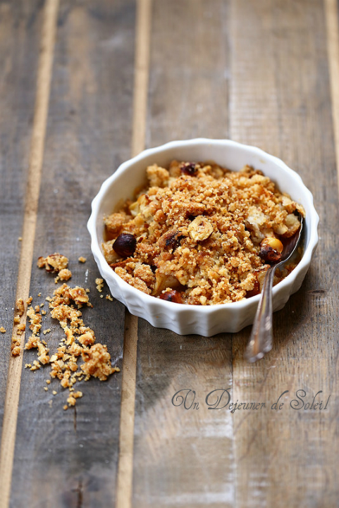 crumble pommes noisette