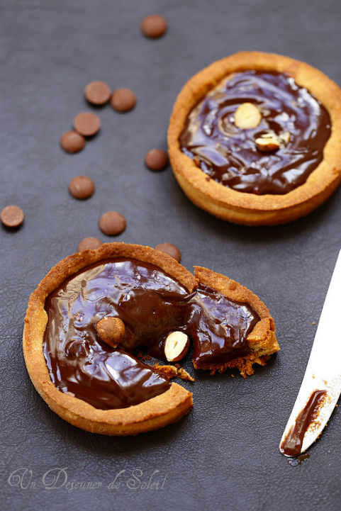 Recette - Tarte double chocolat & praliné noisette