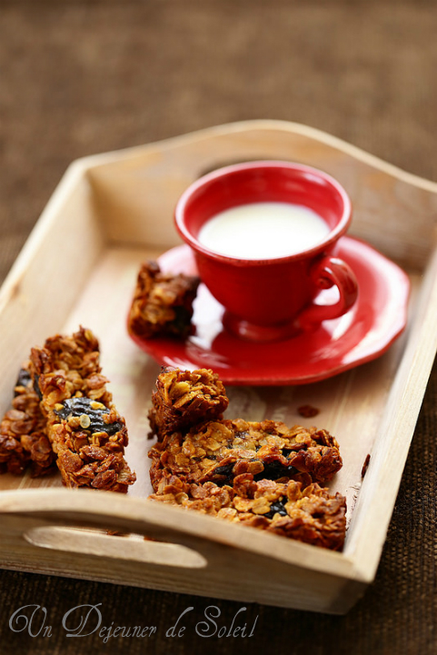 Barres De Cereales Maison Aux Pruneaux Et Aux Noisettes Sans