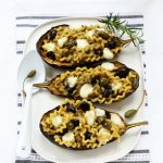 aubergines farcies pates mozzarella