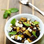 salade aubergines roties feta