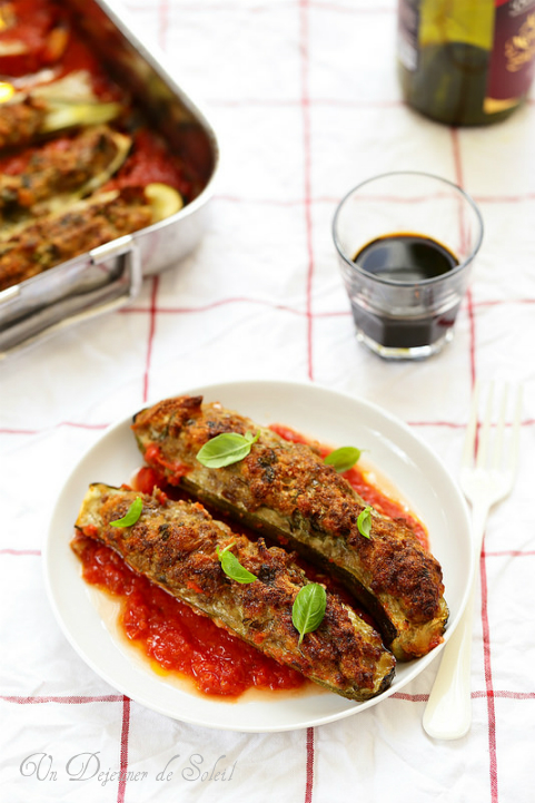 courgettes farcies viande recette italienne