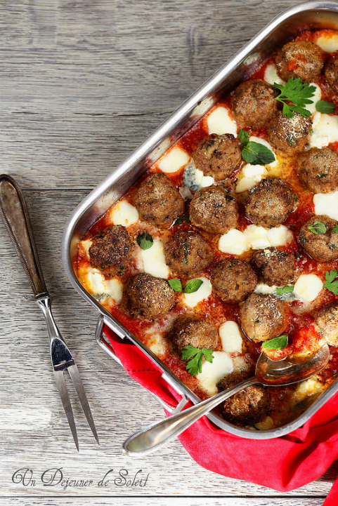 Recette pour Soupe tomate-boulettes