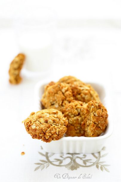 Biscuits aux flocons d’avoine et miel façon Anzac