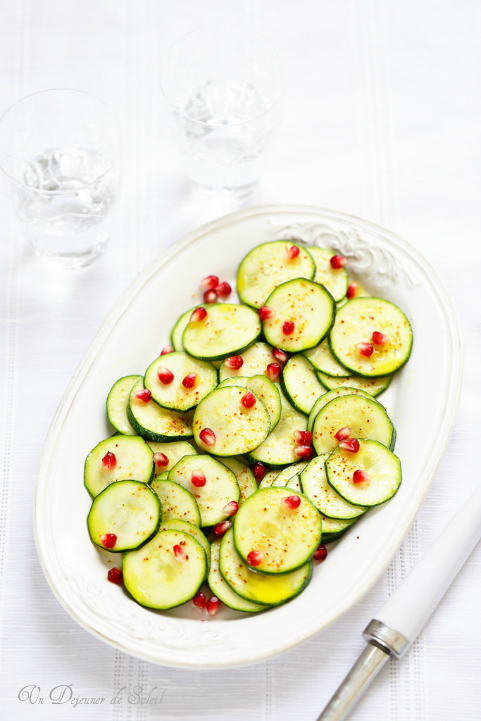 carpaccio courgettes