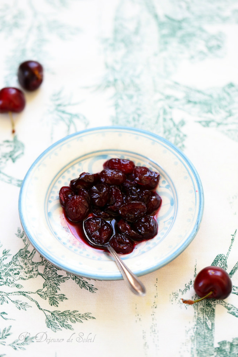 Cerises confites maison - Un déjeuner de soleil