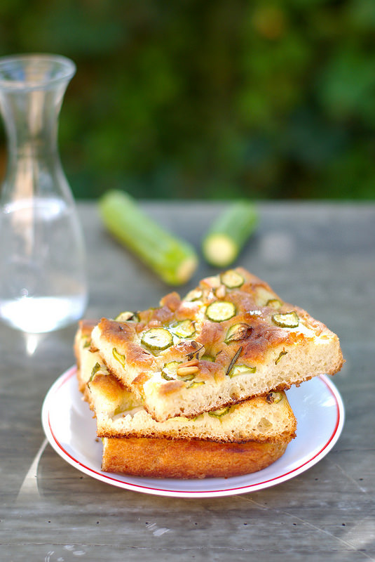 focaccia courgettes recette italienne