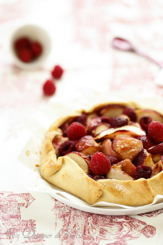 tarte peches framboises recette