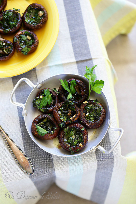 champignons rotis four recette