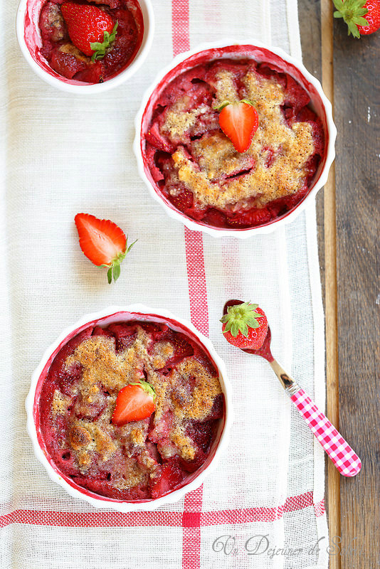 gratin fraises amandes facile rapide