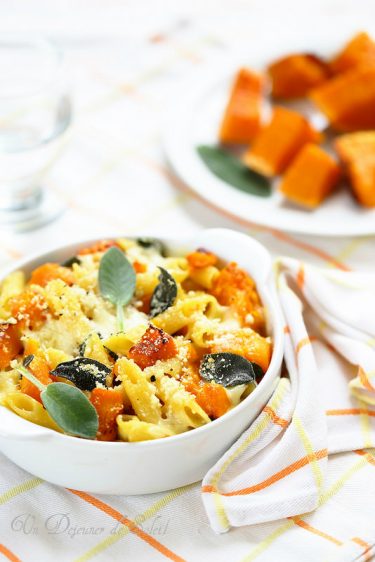 gratin pates courge butternut mozzarella