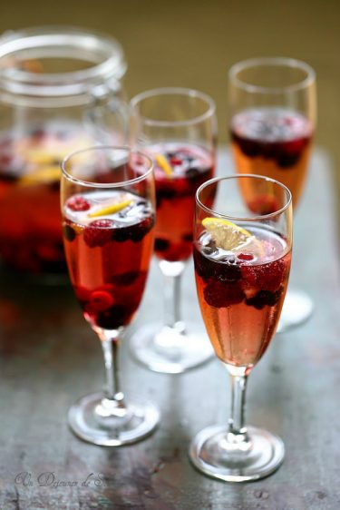 cocktail champagne fruits rouges