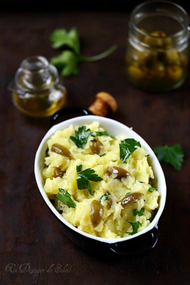 ecrase pommes de terre citron olives