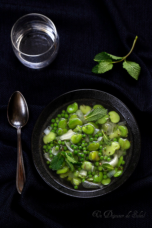 minestrone petits pois feves