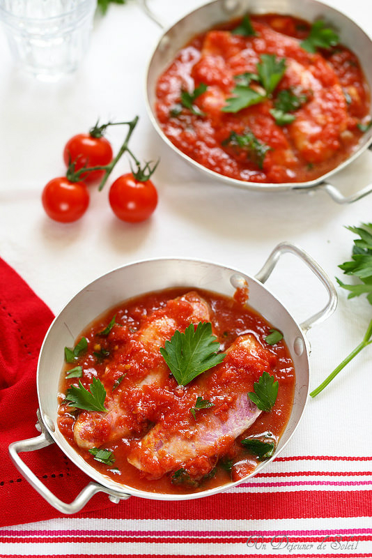 Rougets à la sauce tomate comme en Toscane (triglie alla livornese)