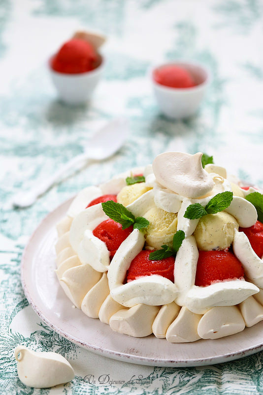 vacherin fraise vanille