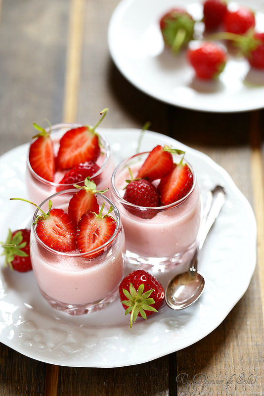 Panna cotta fraises