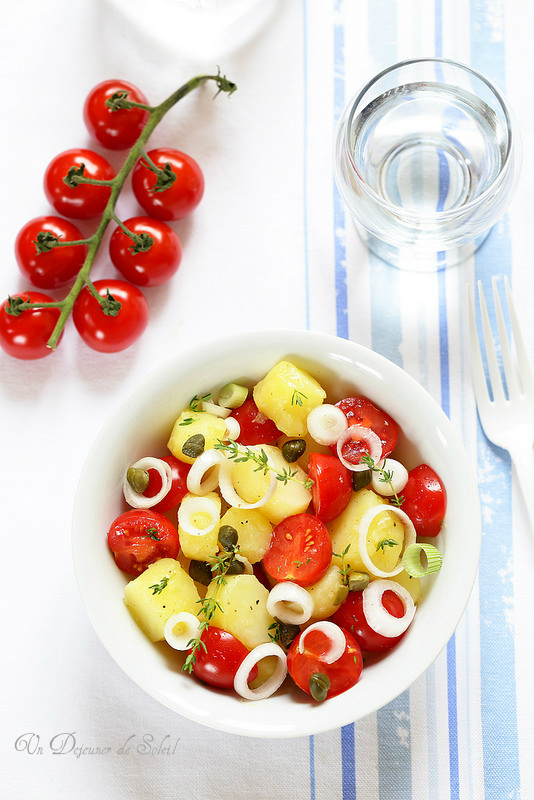 Salade de pommes de terre et tomates à la sicilienne