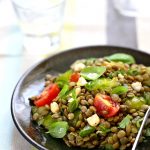 salade lentilles tomates mozzarella