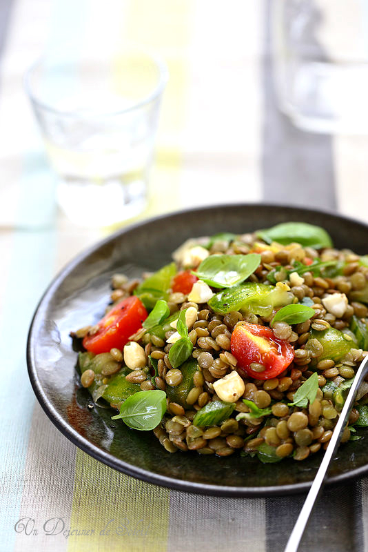 Petite salade de lentilles vertes