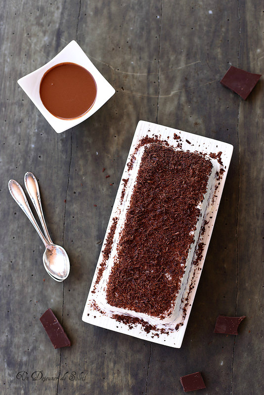 Gâteau glacé vanille chocolat façon stracciatella (sans sorbetière)