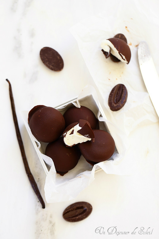 Bonbons de glace vanille et chocolat façon bomboniera