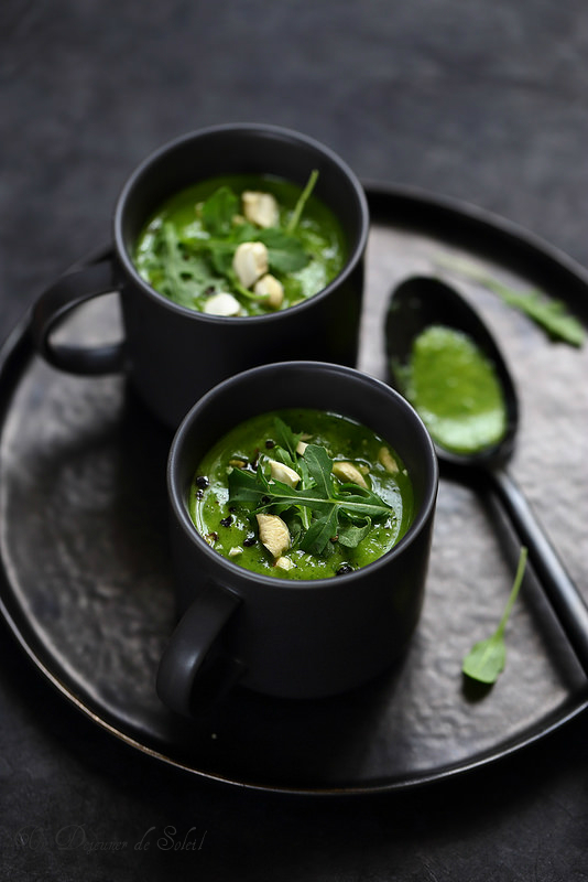 soupe courgettes roquette