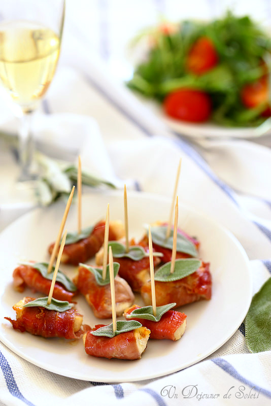 mini bouchees poulet jambon saltimbocca