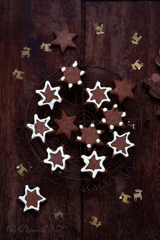 Biscuits épicés au cacao pour Noël