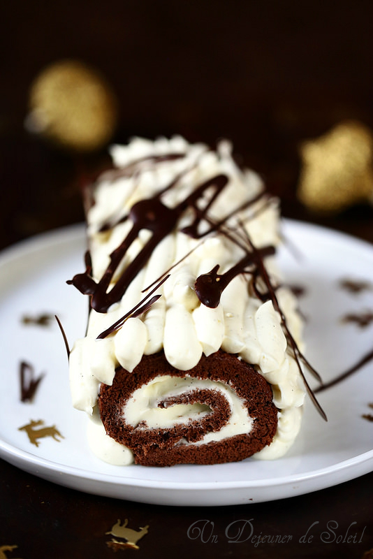 Buche roulee chocolat noir et blanc recette facile