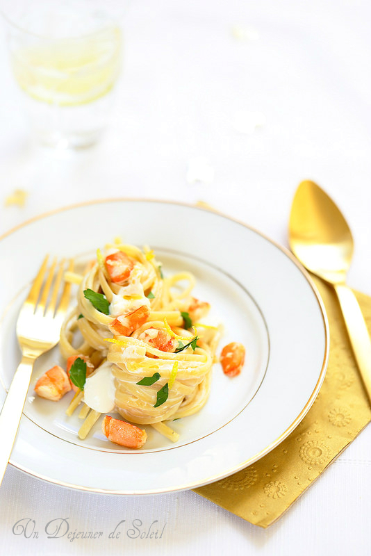 Recette de linguine alla Busara, pâtes aux crevettes