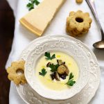 soupe veloute grana padano cepes