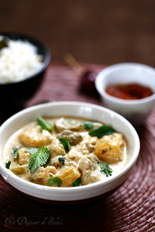 Curry thaï de porc aux navets boule d'or