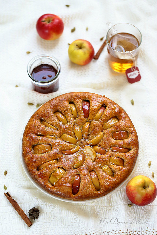 gateau moelleux pommes epices