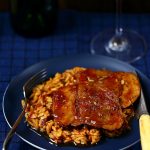 gigot agneau roti pates grecque