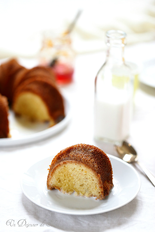 Gâteau fondant très amande parfumé à l’orange