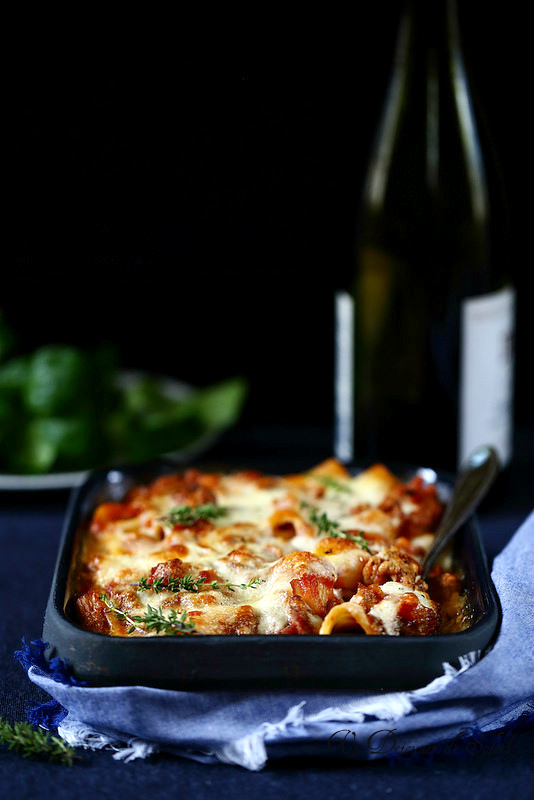 Gratin De Pates Saucisses Et Champignons Facon Lasagne Un