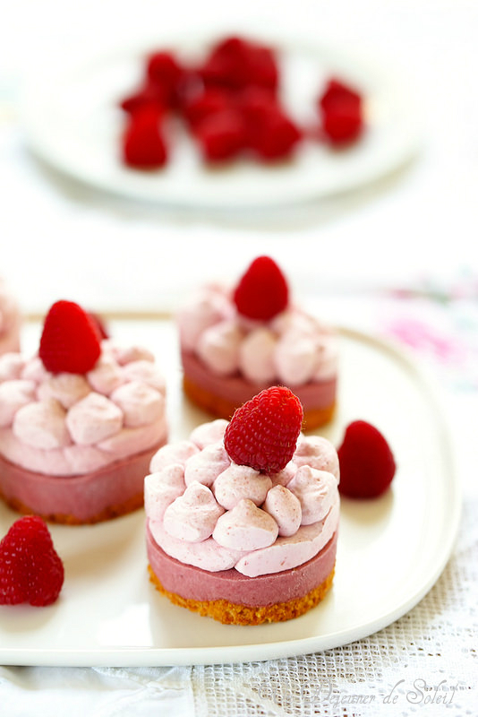 entremets framboises recettes