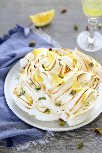 Bombe Alaska citron pistache (sans sorbetière)