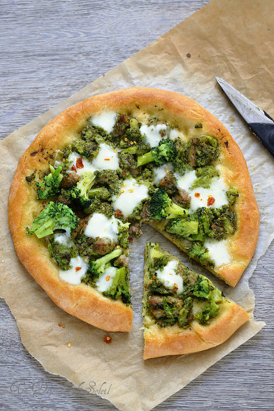 pizza brocoli saucisse recette italienne