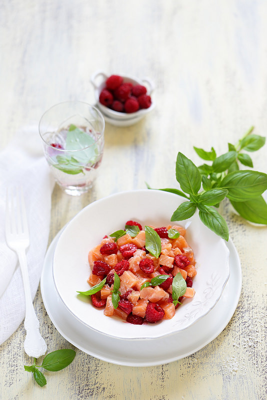 Tartare De Saumon Aux Framboises Un Dejeuner De Soleil