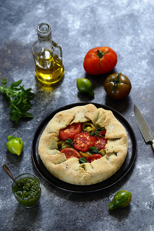 tarte rustique tomates pesto