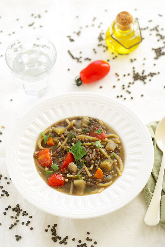soupe lentille pates recettes italienne